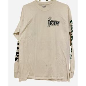 Packers VS Steelers Shirt Super Bowl XLV 2011 Adult Large Long Sleeve Texas Used